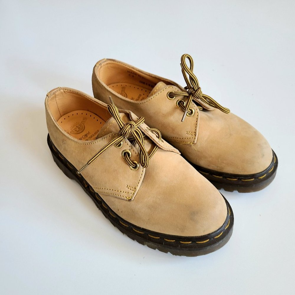 Dr. Martens The Original Made in England Air Cushion Sole suede lace up shoes.